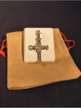 sterling silver moissanite pendant Cross